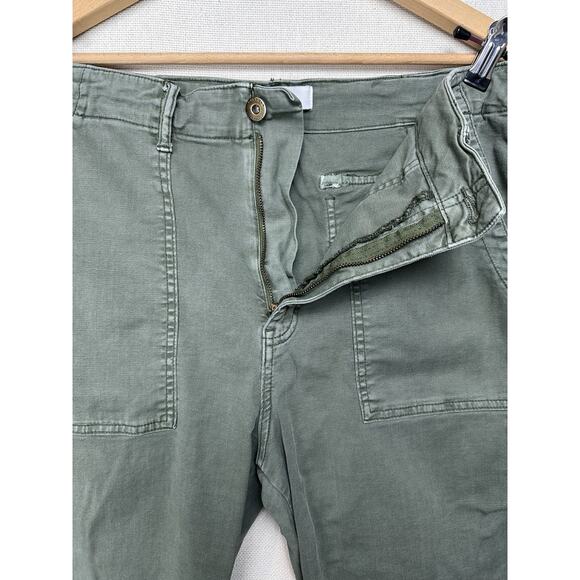 Pistola Women's Straight Leg Capri Pant SZ 33 Stretch Army Green Utility Grunge - Picture 4 of 13